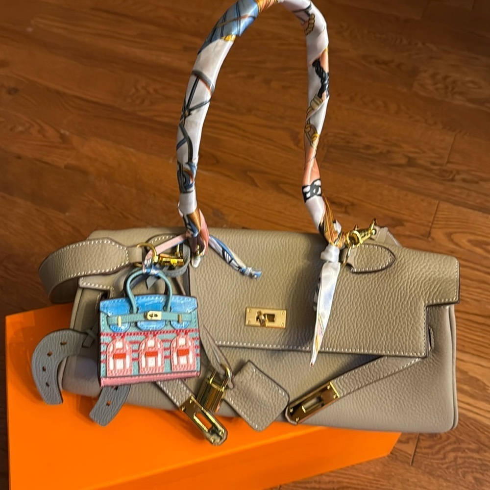 Beautiful gray bag with a long strap! NWOT